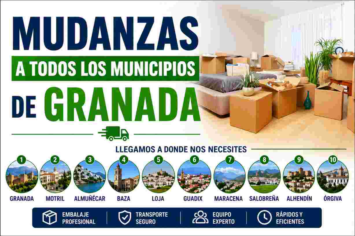 Empresa de mudanzas a todos los municipios de Granada